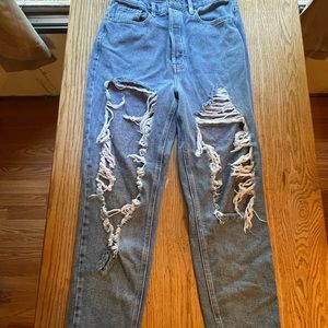 PacSun ultra high rise slim distressed jeans
